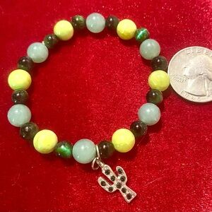 SHOJ Multi Gemstone Cactus Bracelet